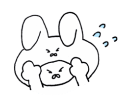 emotional instability rabbit sticker #8230247
