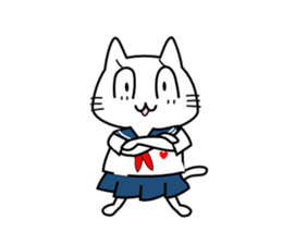Cat of the High School Girl sticker #8230295