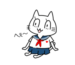 Cat of the High School Girl sticker #8230313