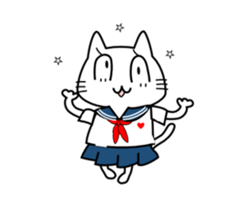 Cat of the High School Girl sticker #8230314