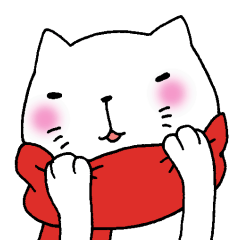 The cat which wore a red muffler