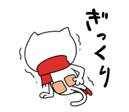 The cat which wore a red muffler sticker #8231386