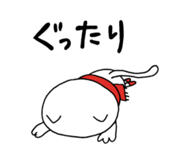 The cat which wore a red muffler sticker #8231387