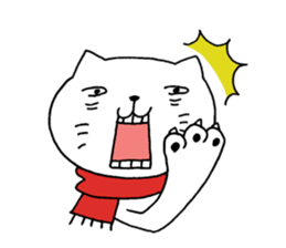 The cat which wore a red muffler sticker #8231388