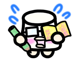 Ms. milk pudding in around forties sticker #8233720