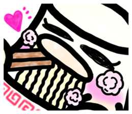 Ms. milk pudding in around forties sticker #8233724