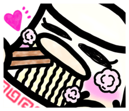 Ms. milk pudding in around forties sticker #8233724