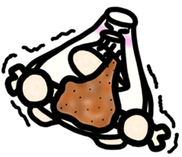 Ms. milk pudding in around forties sticker #8233725