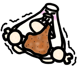 Ms. milk pudding in around forties sticker #8233725