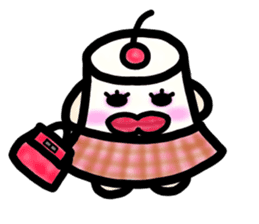 Ms. milk pudding in around forties sticker #8233730