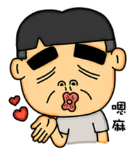 Thick eyebrows Boy sticker #8234256