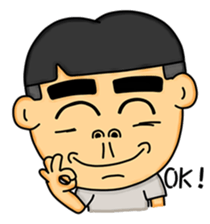 Thick eyebrows Boy sticker #8234258