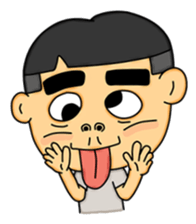 Thick eyebrows Boy sticker #8234259