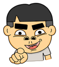 Thick eyebrows Boy sticker #8234270