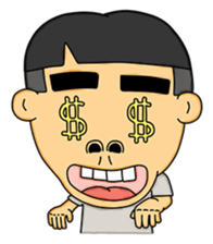 Thick eyebrows Boy sticker #8234272