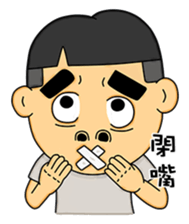 Thick eyebrows Boy sticker #8234274