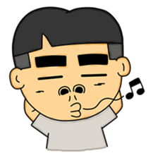 Thick eyebrows Boy sticker #8234276