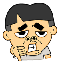 Thick eyebrows Boy sticker #8234278