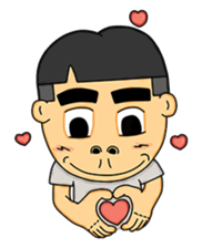 Thick eyebrows Boy sticker #8234280