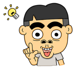 Thick eyebrows Boy sticker #8234286