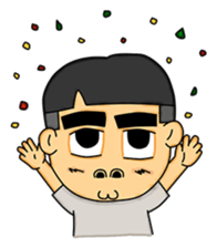 Thick eyebrows Boy sticker #8234287