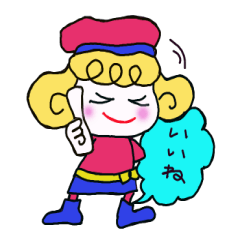 Colorful cute girl Sticker