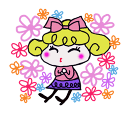 Colorful cute girl Sticker sticker #8234532