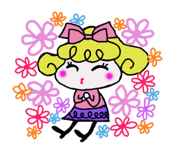 Colorful cute girl Sticker sticker #8234532