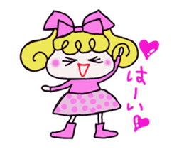 Colorful cute girl Sticker sticker #8234533