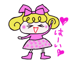 Colorful cute girl Sticker sticker #8234533