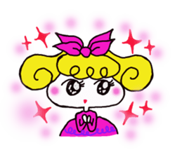 Colorful cute girl Sticker sticker #8234534