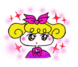 Colorful cute girl Sticker sticker #8234534