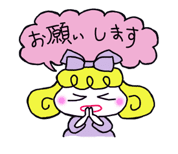 Colorful cute girl Sticker sticker #8234537