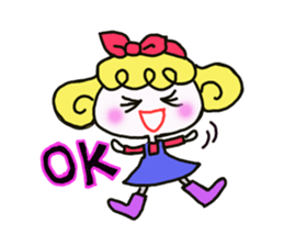 Colorful cute girl Sticker sticker #8234539