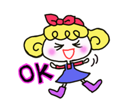 Colorful cute girl Sticker sticker #8234539