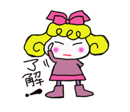 Colorful cute girl Sticker sticker #8234542