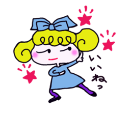 Colorful cute girl Sticker sticker #8234543
