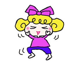 Colorful cute girl Sticker sticker #8234546