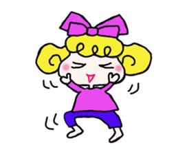 Colorful cute girl Sticker sticker #8234546
