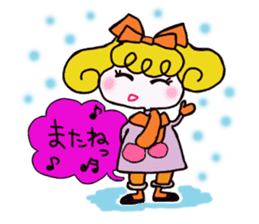 Colorful cute girl Sticker sticker #8234547