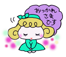 Colorful cute girl Sticker sticker #8234550
