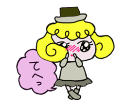 Colorful cute girl Sticker sticker #8234553