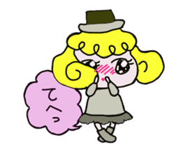 Colorful cute girl Sticker sticker #8234553