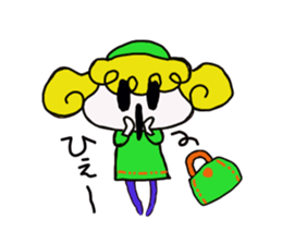 Colorful cute girl Sticker sticker #8234556