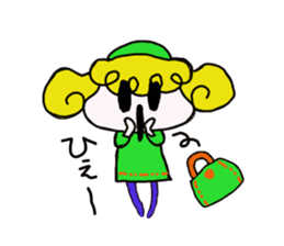 Colorful cute girl Sticker sticker #8234556