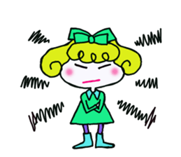 Colorful cute girl Sticker sticker #8234557