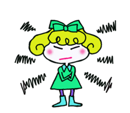 Colorful cute girl Sticker sticker #8234557