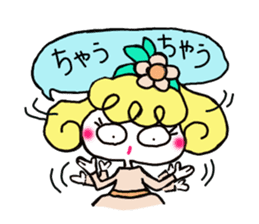 Colorful cute girl Sticker sticker #8234559