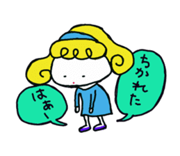 Colorful cute girl Sticker sticker #8234564