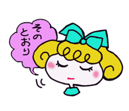 Colorful cute girl Sticker sticker #8234565